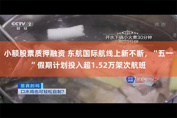 小额股票质押融资 东航国际航线上新不断，“五一”假期计划投入超1.52万架次航班