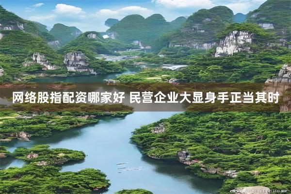 网络股指配资哪家好 民营企业大显身手正当其时