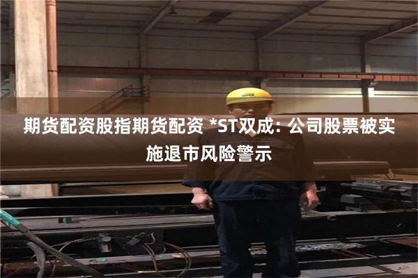 期货配资股指期货配资 *ST双成: 公司股票被实施退市风险警示