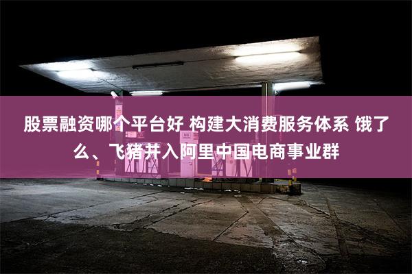 股票融资哪个平台好 构建大消费服务体系 饿了么、飞猪并入阿里中国电商事业群