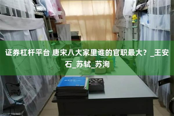 证券杠杆平台 唐宋八大家里谁的官职最大？_王安石_苏轼_苏洵